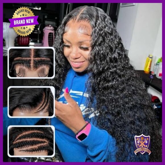 32 Inch Water Wave Lace Front Wig Human Hair 13x6 HD Pre Plucked main image 5